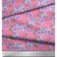 thumbnail image 2 of Soimoi Modal Satin Fabric Leaves & Buttercup Floral Print Fabric by Yard 42 Inch Wide, 2 of 3