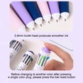 thumbnail image 2 of One On One 30 Colors Ballpoint Pen Set One Multi-Color Ballpoint Pen Colorful Soft Grip Handbook Marker 0.8Mm Student Drawing Pen 20Ml 30 for 30, 2 of 6