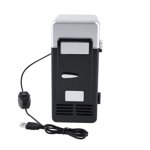 MesaSe Mini USB Fridge LED Compact Portable Skin Care Refrigerator USB Refrigerator Drinks Beverage Cans Refrigerator and Heater for Home  Office  Car and College Dorm Room[black]