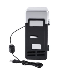 HLONK Mini USB Réfrigérateur LED Réfrigérateur compact de soins de la peau portable USB Réfrigérateur boissons Boissons réfrigérateur et chauffe-glace pour la maison bureau voiture et College salle de dortoir[noir]