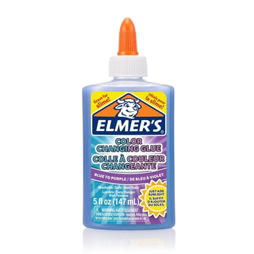 Elmer's Colour Changing Liquid Glue, Great for Making Slime, Washable, Blue to Purple