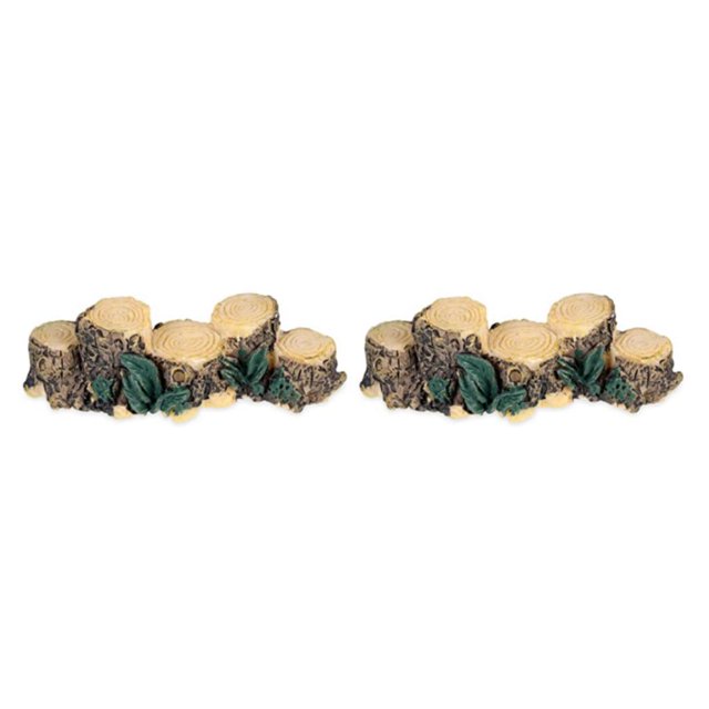 ZheElen Fairy Garden With Tree Stump Materials Handmade Crafts Fairy Garden Miniatures 2Set