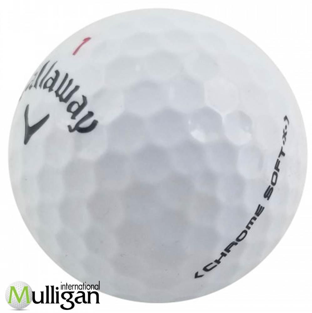 Mulligan - 36 balles de golf récupérées Callaway Chrome Soft x 4A, Blanc
