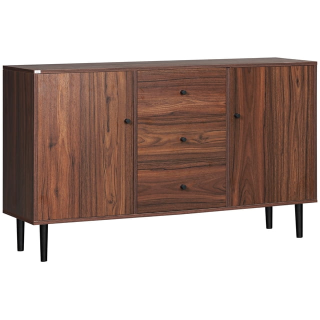 HOMCOM Kitchen Sideboard with 2 Cabinets 3 Drawers Buffet Table