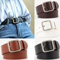 thumbnail image 2 of Ceinture Femme Classique Mode Uni Cuir Véritable Ceinture Grand Sangle Ceintures, 2 of 5