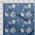 thumbnail image 2 of oneOone Polyester Lycra Dusty Blue Fabric Florals Sewing Craft Projects Fabric Prints By Yard 56 Inch Wide, 2 of 4