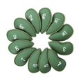 thumbnail image 1 of jinwen 12x Golf Iron Head Covers Headcovers Club Protector Green, 1 of 9