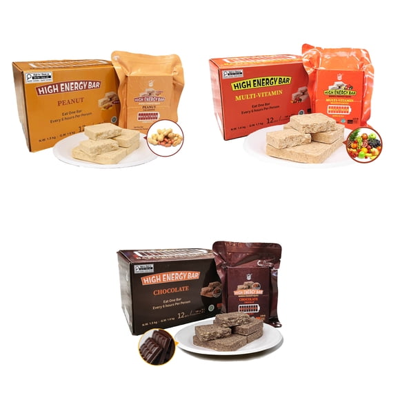BDH Emergency Food Ration Bar 3 Boxes Kit A 20-year Shelf life | MRE Survival Emergency Food Ration Long shelf-life Biscuits Crisis Disaster Preparation