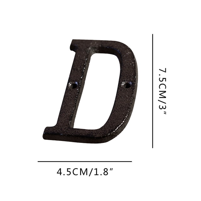 Meitianfacai Alloy Wrought Iron Number Letter DIY House Letter