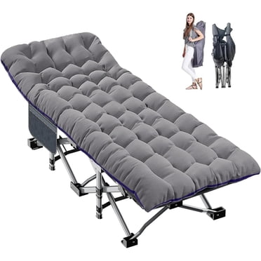 Slsy Lit Pliant TG avec Matelas à Deux Côtés de 3,3 Pouces, Lit Pliant de 75 Pouces* 28 Pouces pour Invités, Lits de Camping Pliants avec Sac de Transport