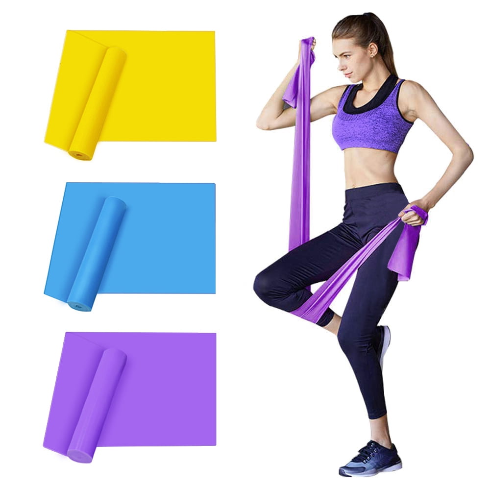 Amdohai 3pcs Resistance Bands Set Elastic Exercise Workout Bands for Women Men Fitness Strength Training Yoga Pilates Workouts