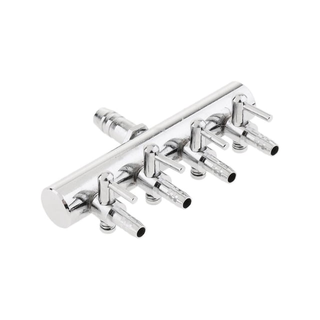 lionlar 4-Way Aquarium Air Flow Control Lever Valve Distributor Tank Splitter Pump 4 Way