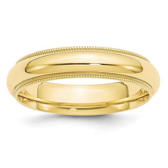 10KY 5mm Milgrain Comfort Fit Band Size 6 Size 6