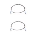 thumbnail image 4 of VONKY Motorcycle Brake Oil Hose Line Pipe Fitting Stainless Braided Steel Silver 140cm 2Set, 4 of 6