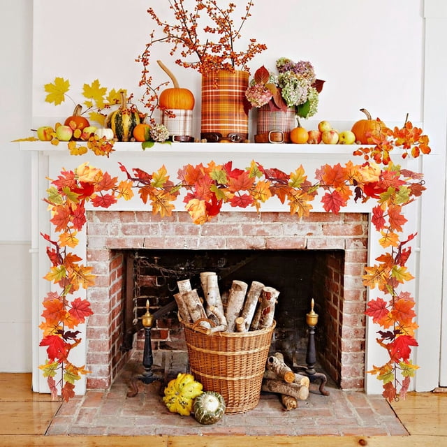 Fridja Clearance Simulation Maple Leaf Rattan Wholesale Europe and The United States Home Decoration Simulation Maple Leaf Scenic Arrangement Simulation Maple Leaf