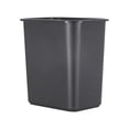 thumbnail image 1 of Space Saving Trash Wastebasket Fits Under Desk And Small Narrow Spaces In Commercial Kitchen Home Office And Dorm Easy To Clean Black One Size Utility, 1 of 4