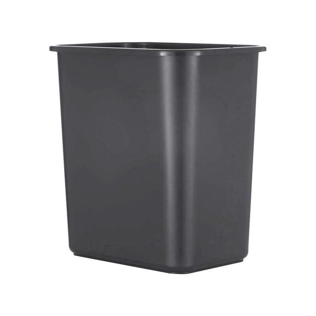 Space Saving Trash Wastebasket Fits Under Desk And Small Narrow Spaces In Commercial Kitchen Home Office And Dorm Easy To Clean Black One Size Utility