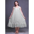 thumbnail image 4 of Bimba White6 Floral Cotton Ball Printed Cotton Nightgowns pour Femmes Robe Sans Manches Vêtements de Nuit Robe Maxi Grande, 4 of 6