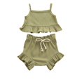 thumbnail image 2 of LSLJS Children Solid Color Drawstring Shorts Baby Girl Sleeveless Sling Top Sets Summer Clothes Kids Clothing Trendy 2024, 2 of 2