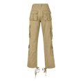 thumbnail image 5 of RKSTN Womns Pants Street Style Fashion Design Sense Multi Pocket Overalls Drawstring Elastic Low Waist Sports Pants Lightweight Soft Workout Pants, 5 of 5