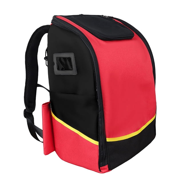 jifeng Cleaning Backpack Cleaning Bag Portable Storage with Multiple Pockets Cleaning Storage Cleaning Supply Organizer for Cleaning red