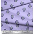thumbnail image 3 of Soimoi Velvet Fabric Floral Block Printed Fabric 1 Yard 58 Inch Wide, 3 of 5