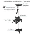 thumbnail image 2 of AQUOS Haswing CaymanT Transom Trolling Motor with Wireless Remote & Wireless Foot Control- 55 Lb. Thrust, 39 in. Shaft, Saltwater & Freshwater, 2 of 8
