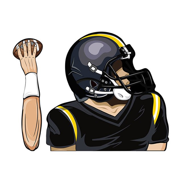 TopLLC Football Quarterback Wiper Stickers Car Windshield Wiper Stickers Car Car Stickers