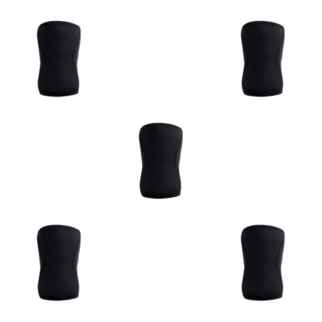 Ruiboury 1/2/3/5 Non-skid Knee Sleeves Weightlifting Lightweight And Fashionable Support Model A black L 5PCS