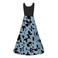 thumbnail image 4 of YFELWZ Womens Plus Size Spring Summer Print Elegant Dress Sky Blue M, 4 of 5