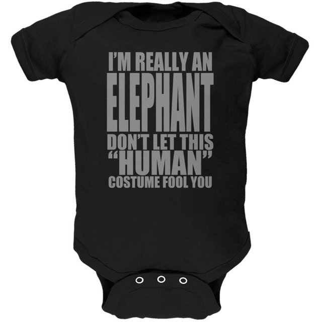 Déguisement d'Éléphant Humain d'Halloween, une-Pièce Douce pour Bébé