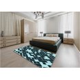 thumbnail image 4 of Ahgly Company Indoor Rectangle Patterned Tiffany Blue Area Rugs, 6' x 9', 4 of 6