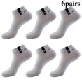 thumbnail image 2 of 6 Pairs Mens Athletic Tab Socks Cotton Running Ankle Socks Short Sports Socks, 2 of 10