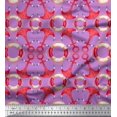 thumbnail image 1 of Soimoi Purple Moss Georgette Fabric Life Ring & Anchor Hook Nautical Fabric Prints By Yard 42 Inch Wide, 1 of 1