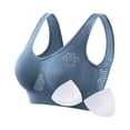 thumbnail image 2 of Women's Rhinestone Sports Bra - Hollow Back Design w/ Wide Strap Support | Anti-Sagging Wireless Bra for Workouts & Mature Figures, 2 of 4