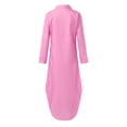 thumbnail image 5 of Ketyyh-chn99 Blouses pour Femmes Mode Chic Robe Évasée à Fleurs Robe Droite Unie pour Vacances Robe de Plage à Enfiler Rose,5TG, 5 of 5