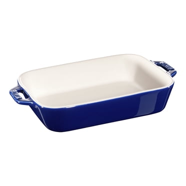 STAUB Plat de Four Rectangulaire en Céramique Céramique 1 L, Bleu Foncé