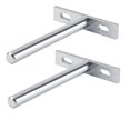 thumbnail image 1 of ZPSHYD Hidden Bracket, Solide Support Invisible Invisible Monté sur le Mur Support Caché pour Bricolage Étagère Murale Argent (4 Po), 1 of 8