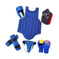 thumbnail image 4 of DYNWAVECA Sanda Gear Set Boxing Protective Gear Breathable Boxing Protector Gears Sparring Protective Gear for Kick Boxing Martial Arts Blue S, 4 of 10