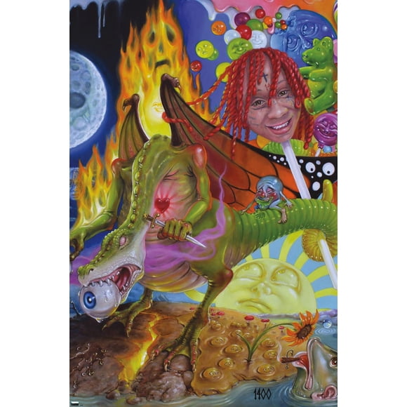 Trippie Redd - Trip at Knight Album Cover Wall Poster, 22.375" x 34"