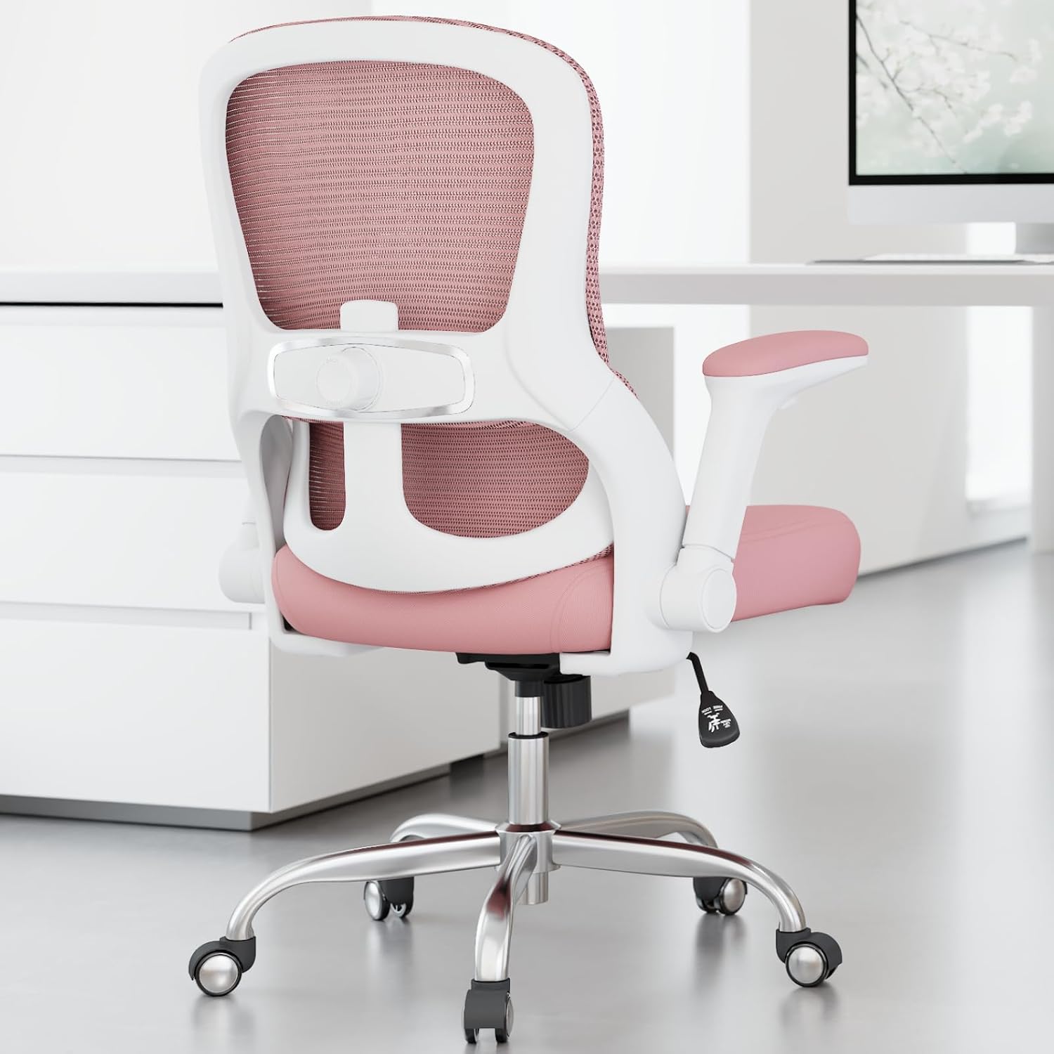 Office Chair - Ergonomic Desk Chair for Big and Tall People  Heavy Duty Mesh Computer Chairs with Lumbar Support &; Thick Seat Cushion  Comfy Task Chair for Home Office Gaming