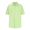 thumbnail image 3 of zanvin Hauts Chemise Décontractée pour Homme à Boutons, Été, Coupe Ajustée, Manches Courtes, Vert, G, 3 of 5