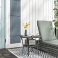 thumbnail image 2 of Outsunny Table Basse en Rotin pour l'Extérieur avec Tablette de Rangement, Gris Mélangé, 2 of 10