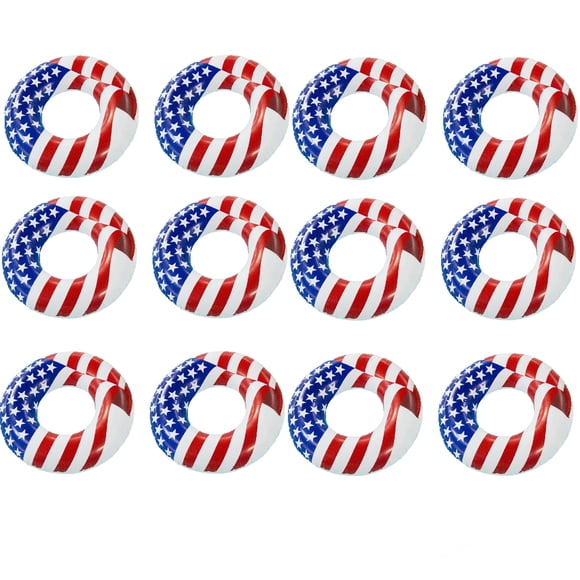 Swimline Bouée de Piscine Gonflable Drapeau Américain 36 Pouces (Lot de 12)