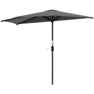 half patio umbrella canadian tire FLAME&SHADE 9ft Stir up a touch of midcentury glamor with this classic scalloped outdoor half umbrella Pure Garden 9' Half Round