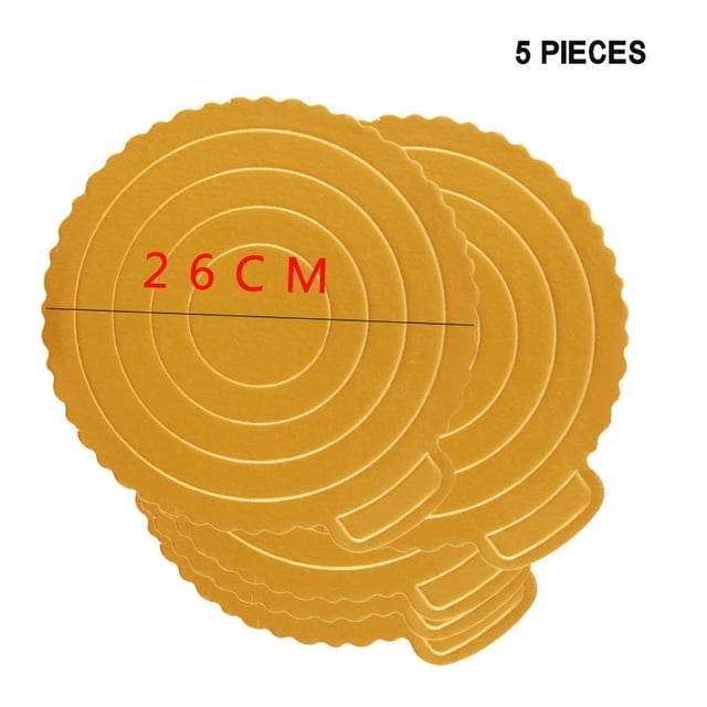 Plateau Rigide pour Gâteau d'Anniversaire Réutilisable en Plastique avec Joint de Support Tapis de Plateau à Gâteau