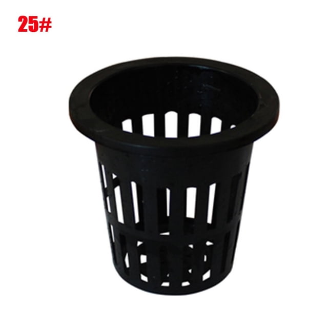 100Pcs Garden Plastic Net Cups Planting Basket Cup Set Slotted Mesh Net Cups Wide Lip Bucket Basket for Hydroponics New