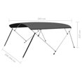 thumbnail image 4 of vidaXL Bimini 4 Arcs Anthracite 243x(230-244)x137 cm, 4 of 5