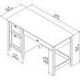 thumbnail image 5 of Scranton & Co Bureau d'Ordinateur Contemporain en Bois pour Bureau avec Rangement, Blanc Pur, 5 of 5