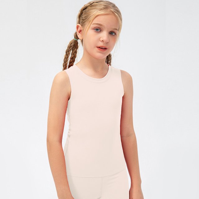 Soki Toddler Kids Boys Girls Quick Drying Racerback Tank Top Sleeveless Bottom Yoga Camisole